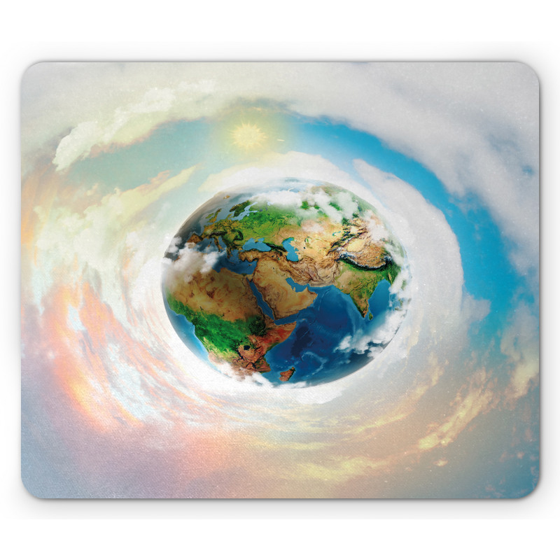 Vibrant Planet Continents Mouse Pad