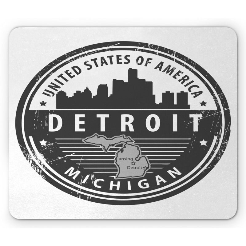 Michigan Old Stamp Mouse Pad