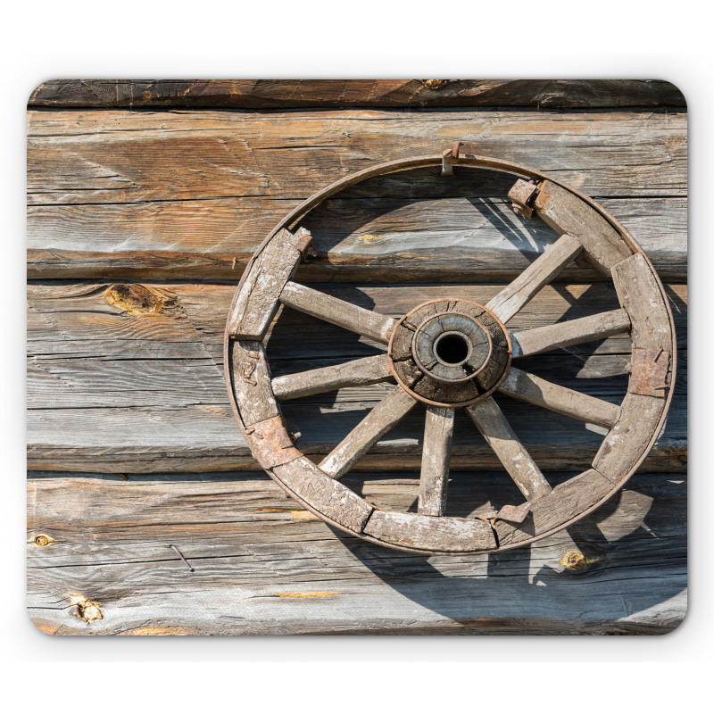 Log Wall Cart Mouse Pad