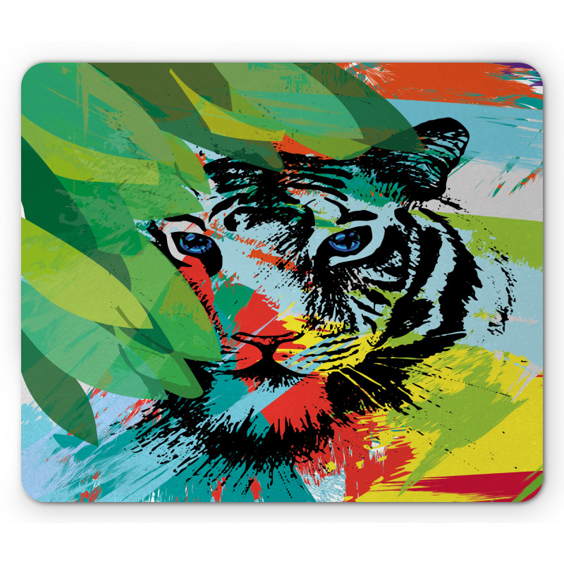Abstract Bengal Tiger Mouse Pad