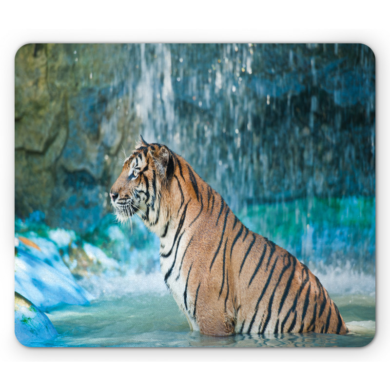 Feline Animal in Pond Mouse Pad
