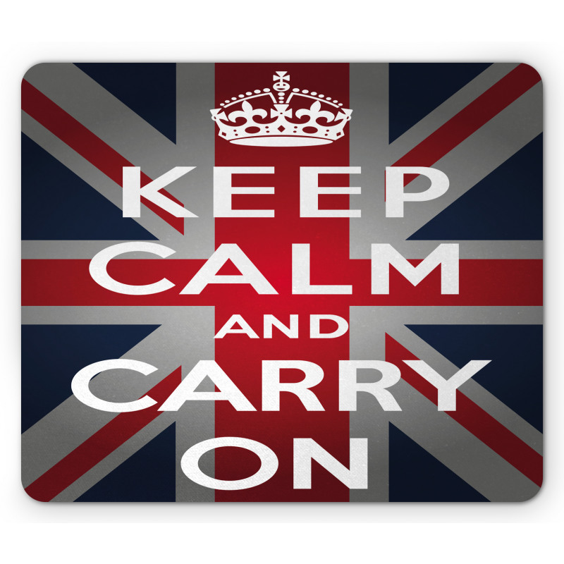 Words Crown UK Flag Mouse Pad