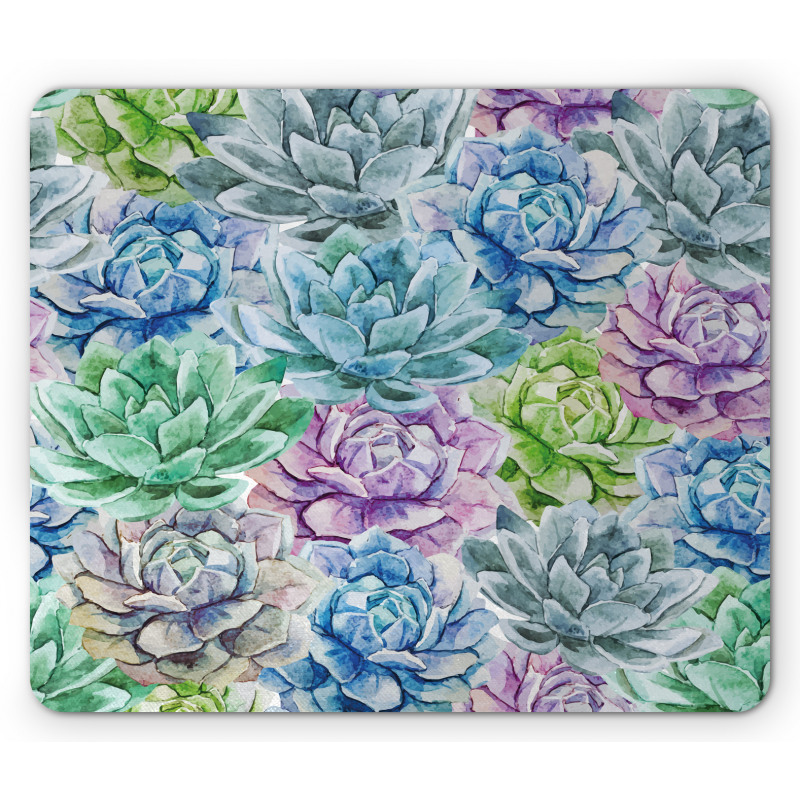 Flowers in Watercolor Mouse Pad