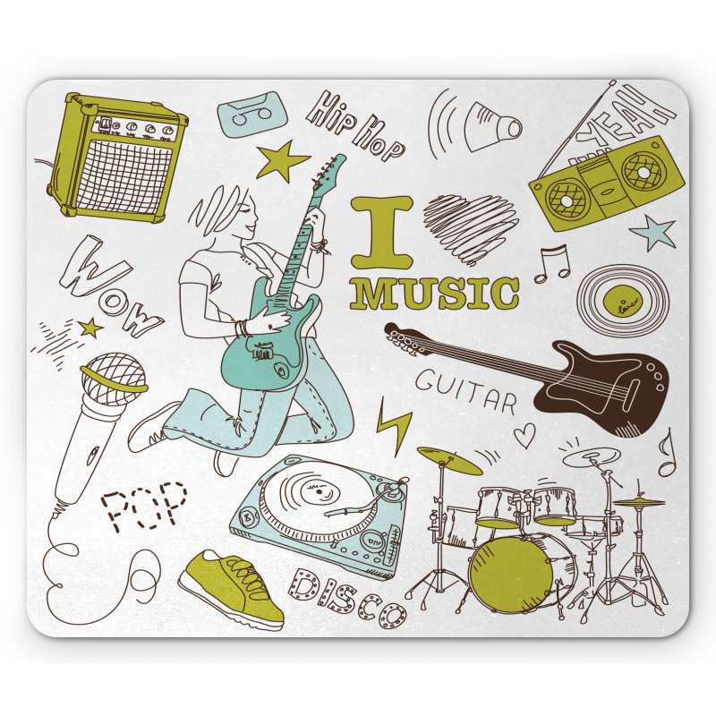 Love Music Sketch Mouse Pad