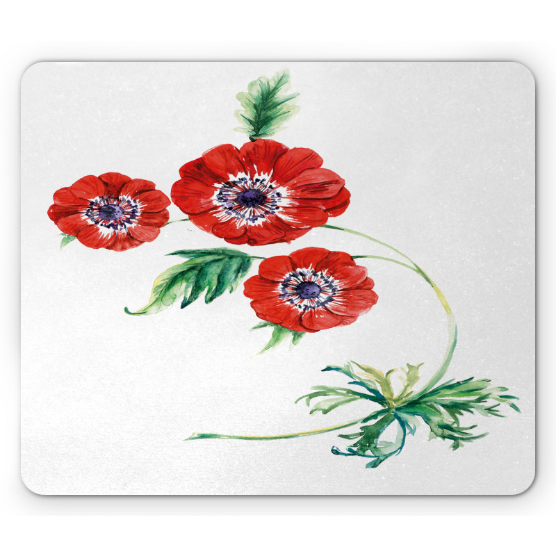 Red Watercolors Mouse Pad