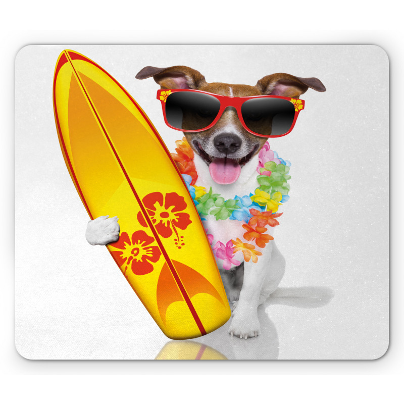 Surf Dog Glasses Mouse Pad