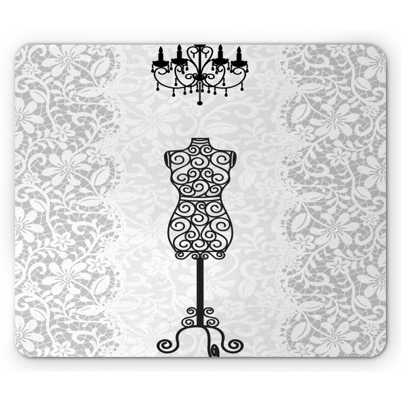 Monochrome Design Swirl Mouse Pad