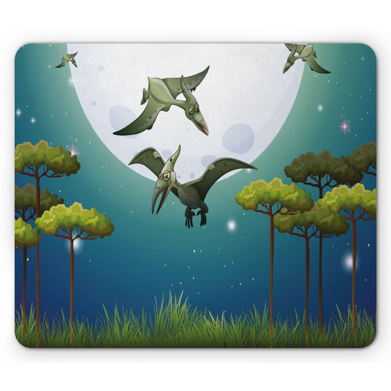 Flying Cartoon Animals Mouse Pad