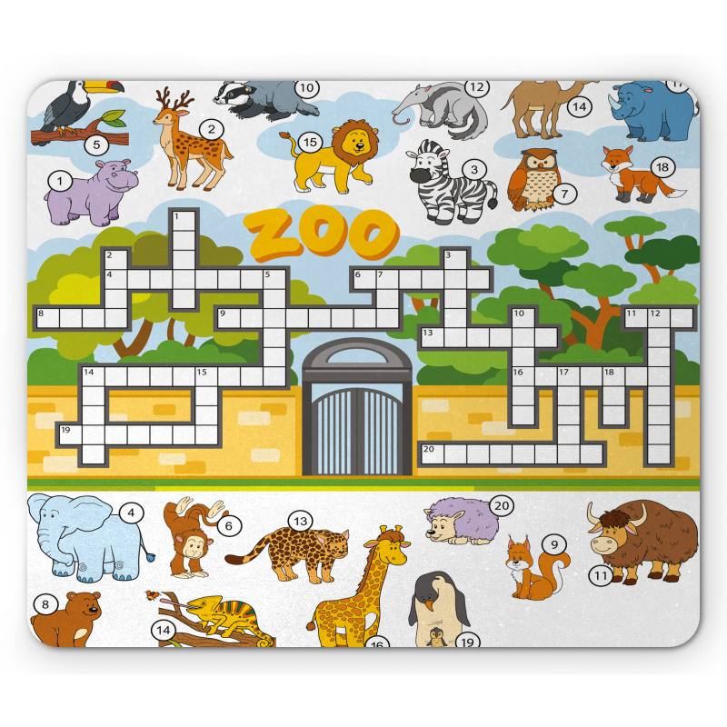 Zoo Theme Mouse Pad