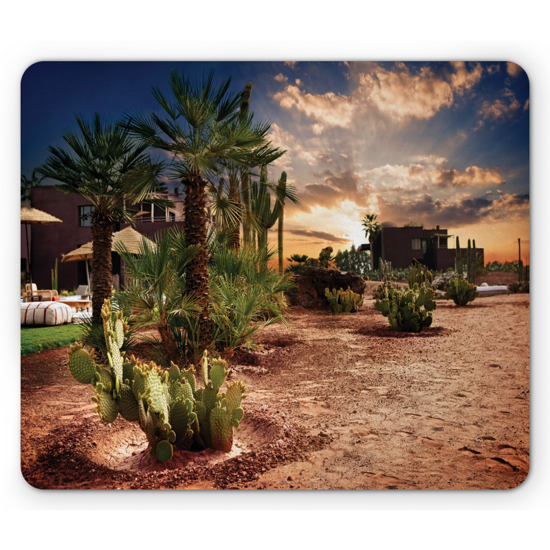 Majestic Sky Palm Trees Mouse Pad