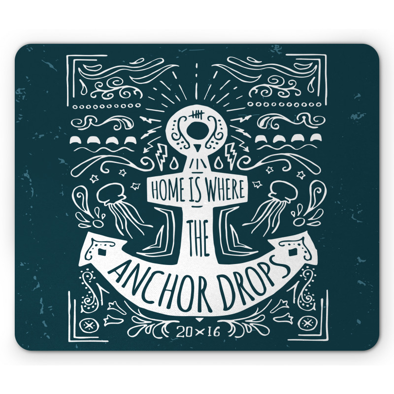 Hand Drawn Hipster Mouse Pad