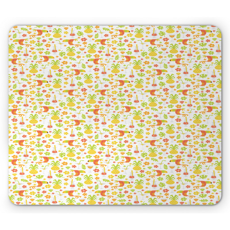 Toucan Birds Pineapples Mouse Pad
