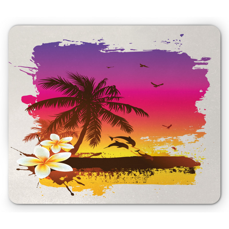 Tropical Beach Sunset Mouse Pad