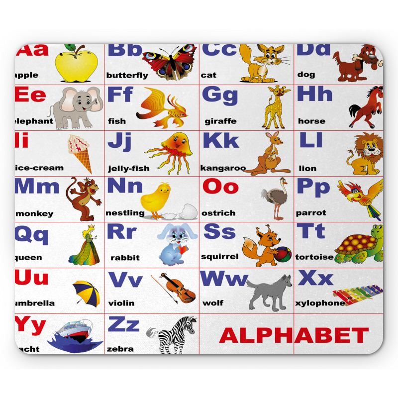 Animal Letters Mouse Pad