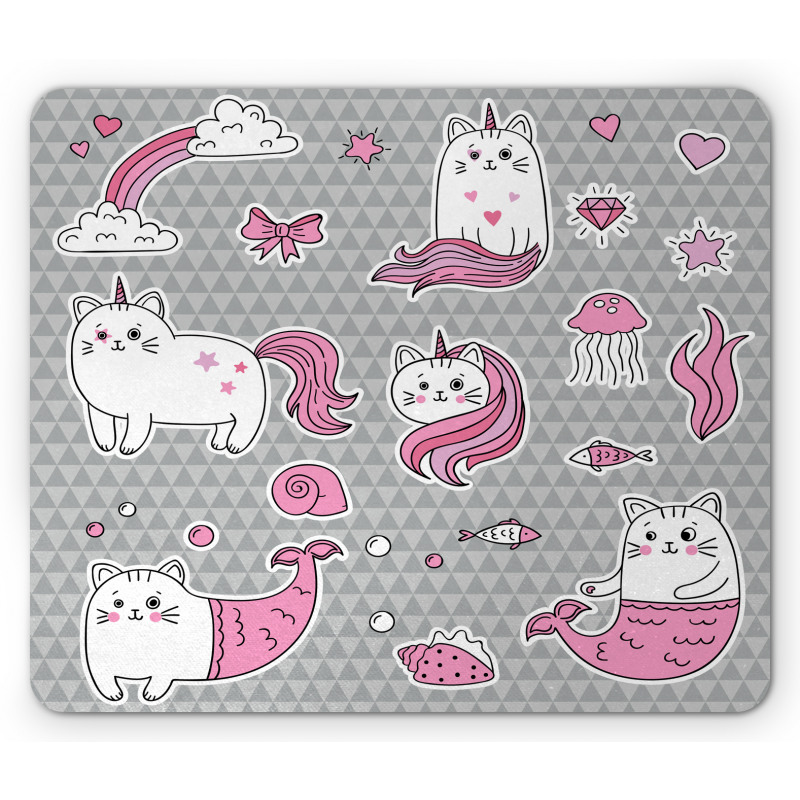 Mermaid Cat Mouse Pad