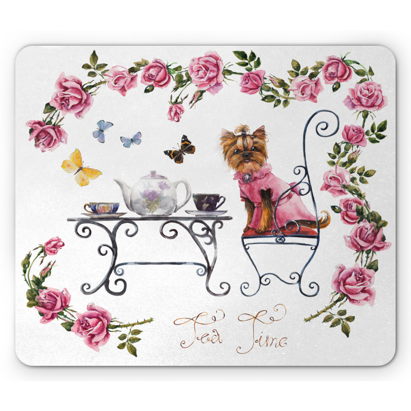 Terrier in Pink Dress Mouse Pad