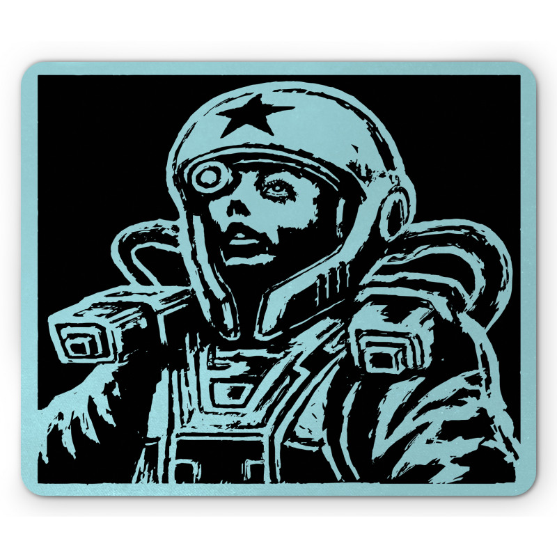 Female Astronaut Mouse Pad