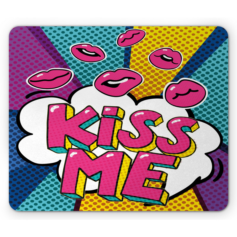 Word Bubble Pop Art Style Mouse Pad