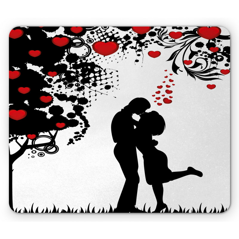 Lovers near Abstract Tree Mouse Pad