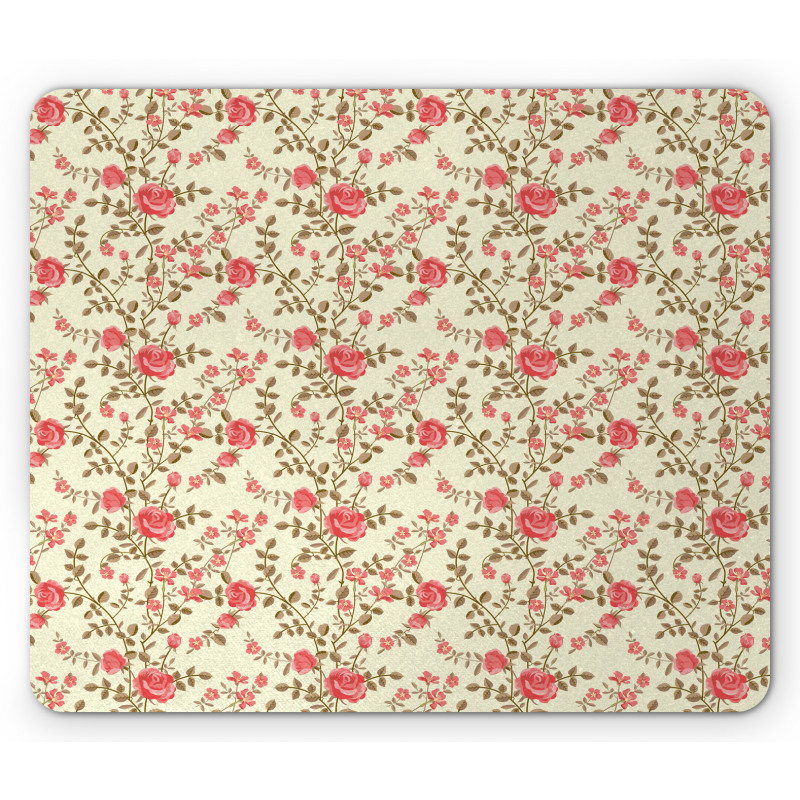 Rustic Floral Classical Mouse Pad