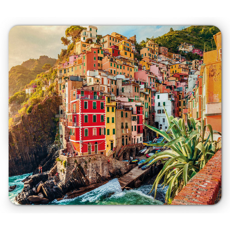 Riomaggiore at Sunset Mouse Pad