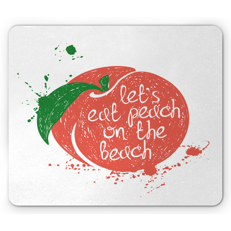 Soft Fruit Quirky Words Mouse Pad