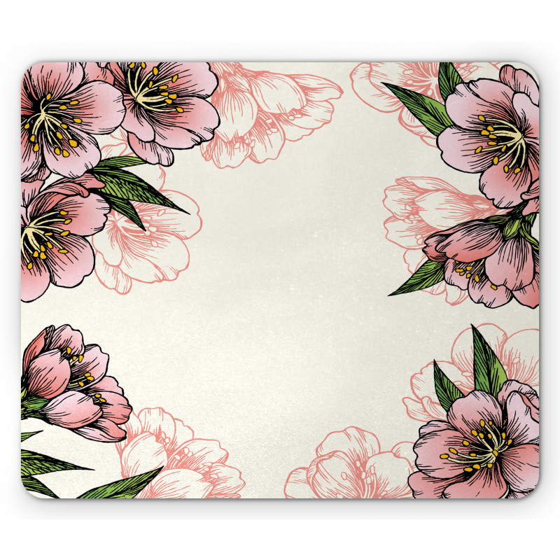Botanical Spring Flowers Mouse Pad