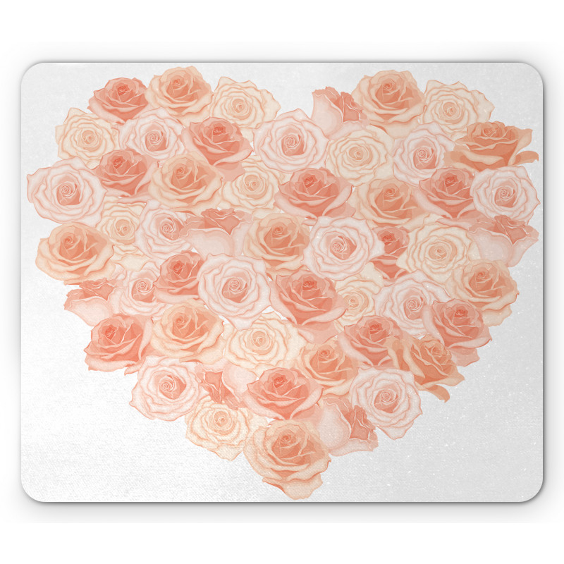 Heart Shaped Blossoms Mouse Pad
