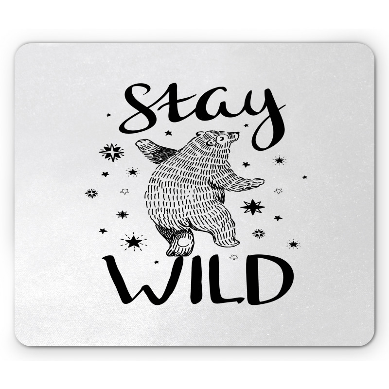 Dancing Bear and Words Mouse Pad