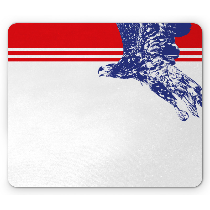 American Flag Colors Bird Mouse Pad