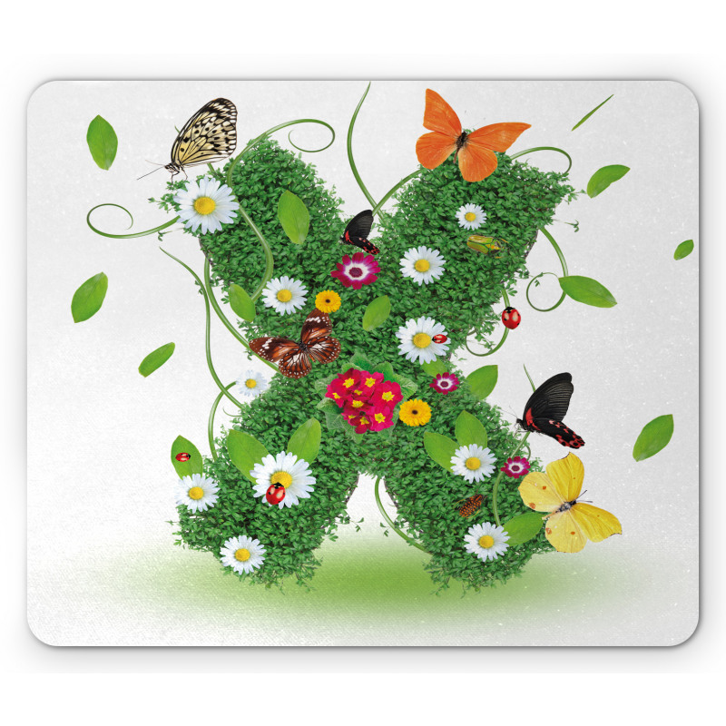 Spring Themed Alphabet Mouse Pad