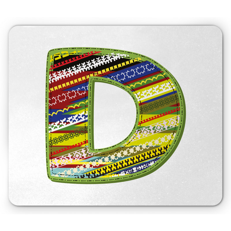 Letter Ornament Retro Mouse Pad