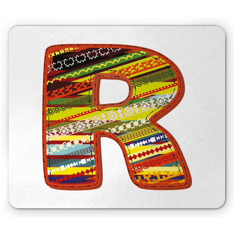 R Aztec Tribal Mouse Pad