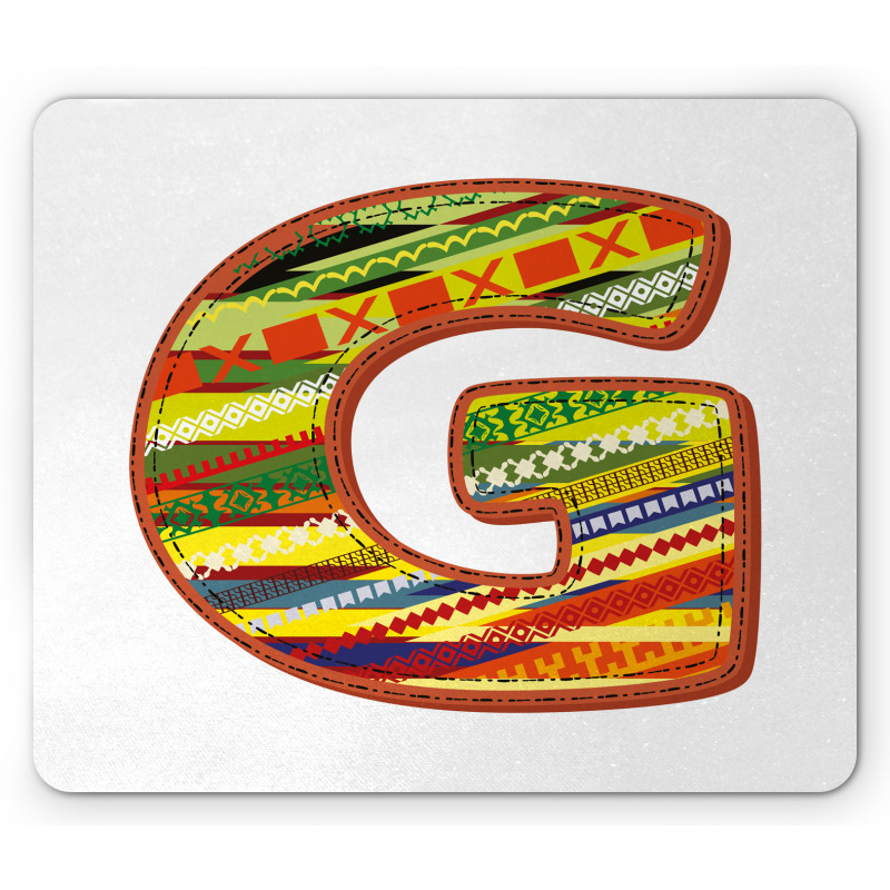 G Red Calligraphy Name Mouse Pad