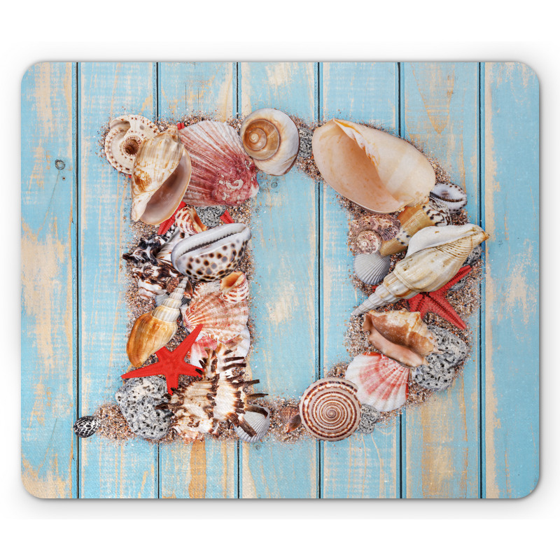 Marine Themed Alphabet Mouse Pad