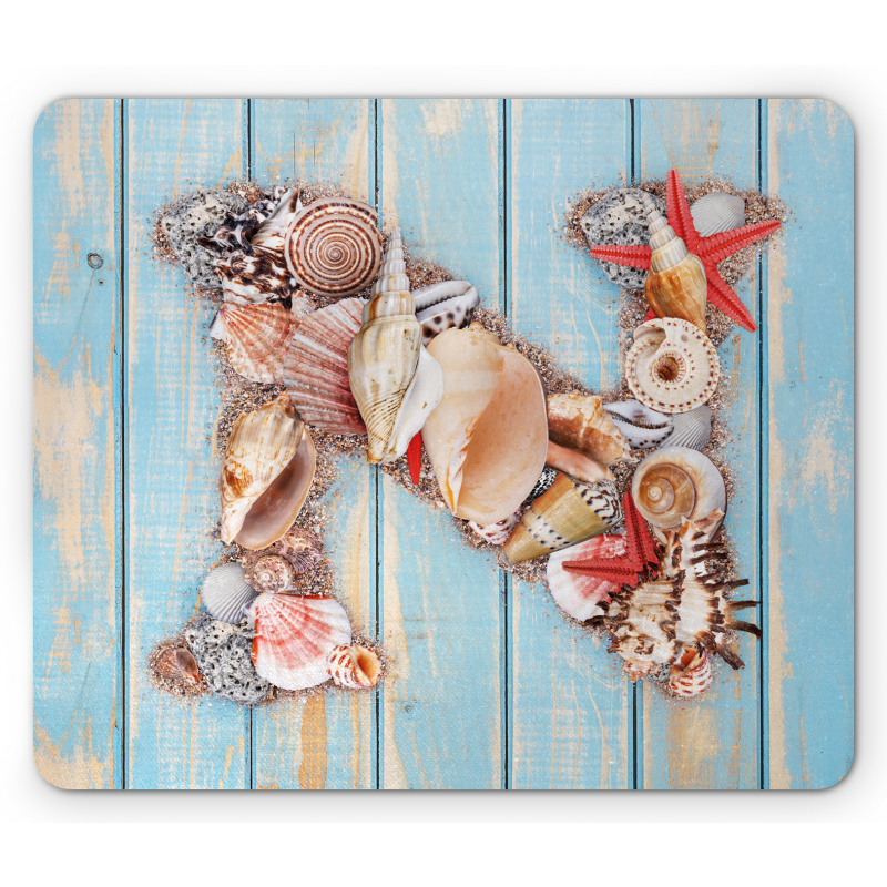 Ocean Seashells ABC Mouse Pad