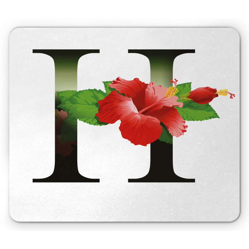 Hibiscus Green Leaves Mouse Pad