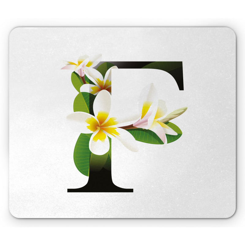 Frangipani Green Theme Mouse Pad