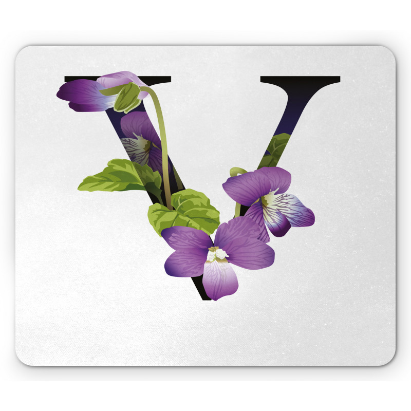 Viola Sororia Flower Mouse Pad