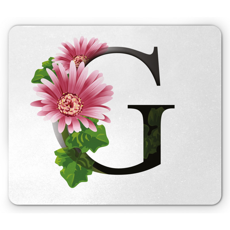Gerbera Blossom G Font Mouse Pad
