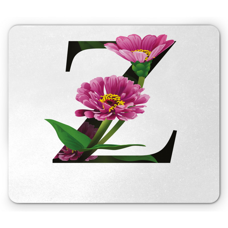 Zinnia Petals Leaves Z Mouse Pad