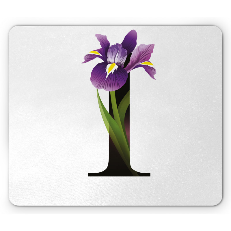 Iris Flowers Capital I Mouse Pad