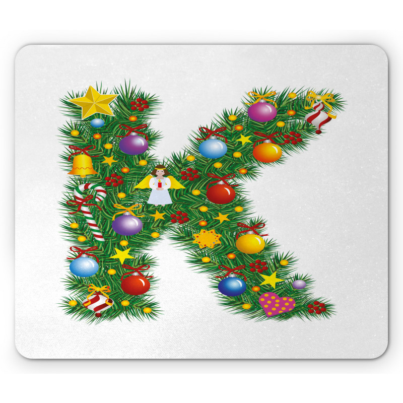 Tree Font Xmas Mouse Pad