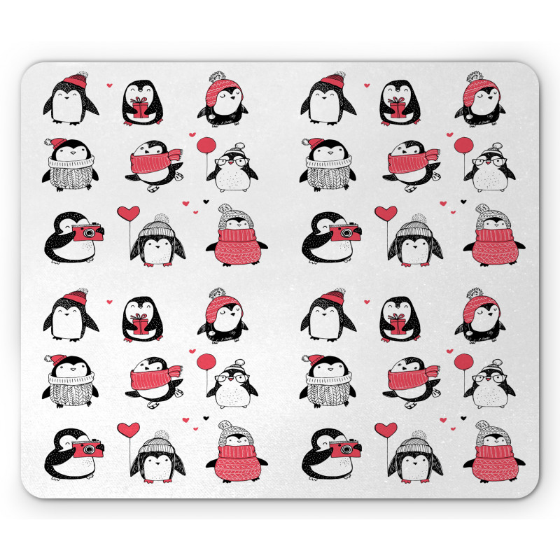Penguins Merry Xmas Mouse Pad