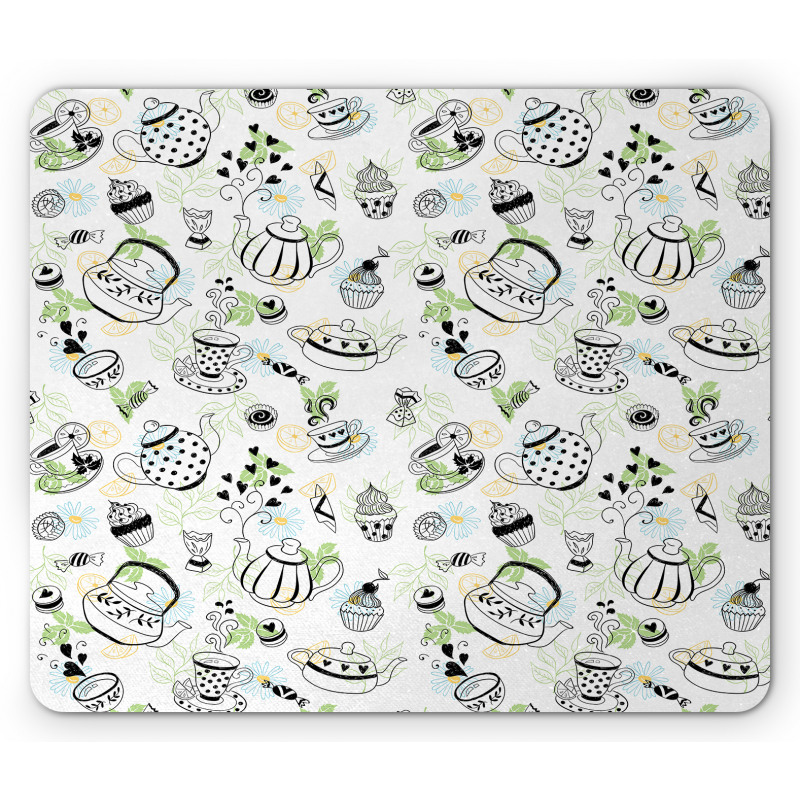 Doodle Hearts Mouse Pad