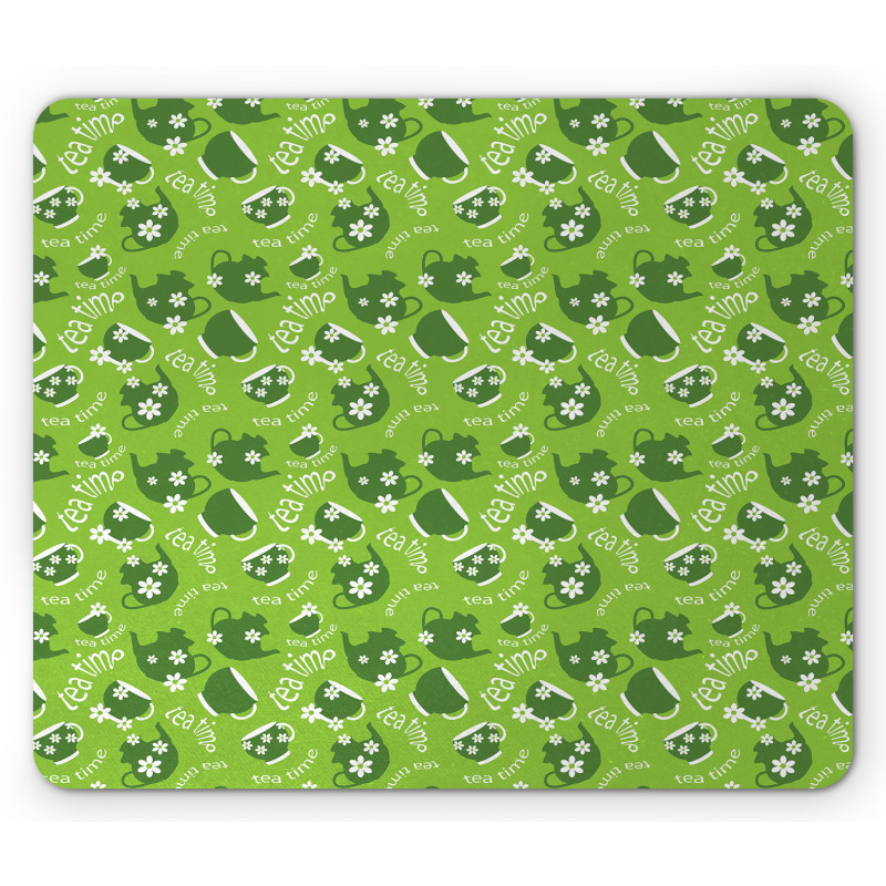 Tea Time Daisy Blooms Mouse Pad
