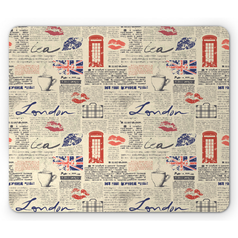 Newspaper Kiss Marks Mouse Pad