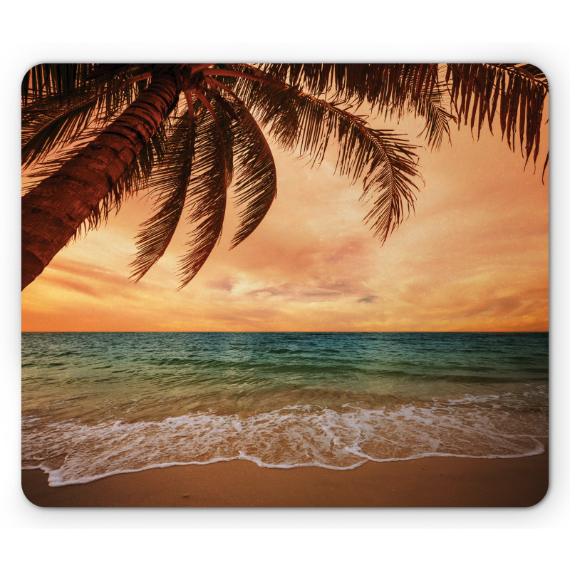 Exotic Seascape with Palm Mouse Pad