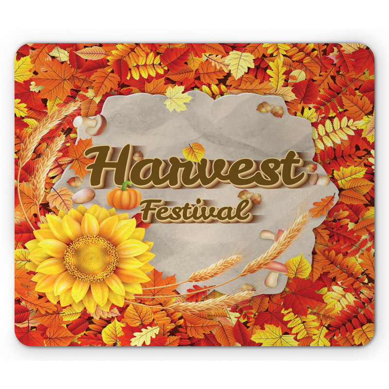 Festival Autumn Leaves Mouse Pad