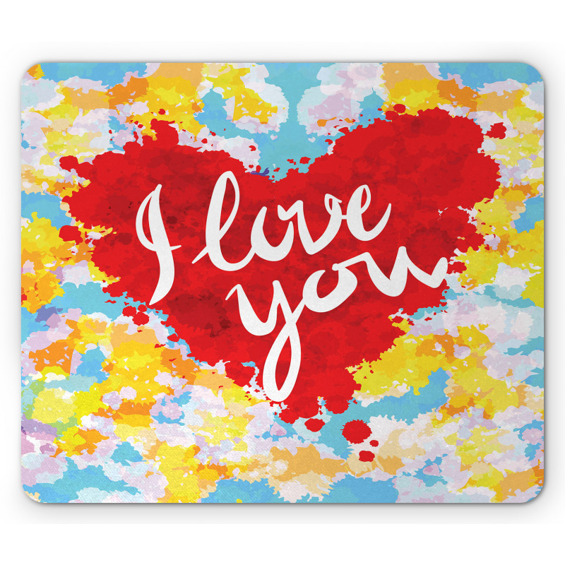 Brushstroke Message Mouse Pad